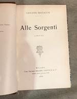 Allle sorgenti. Liriche