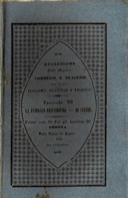 La famiglia Riquebourg - Eugenio Scribe - copertina