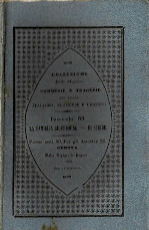 La famiglia Riquebourg - Eugenio Scribe - copertina