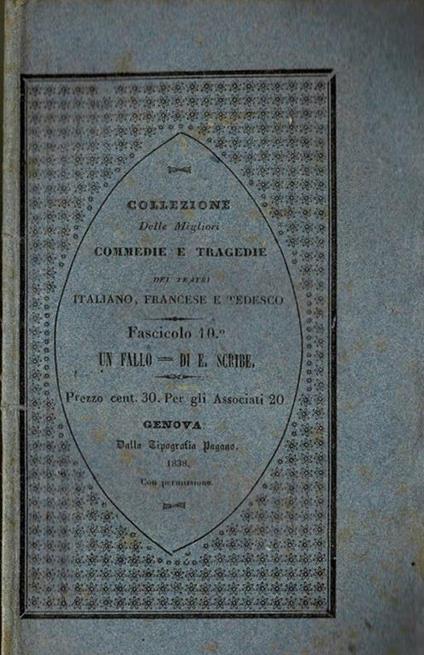 Un fallo - Eugenio Scribe - copertina