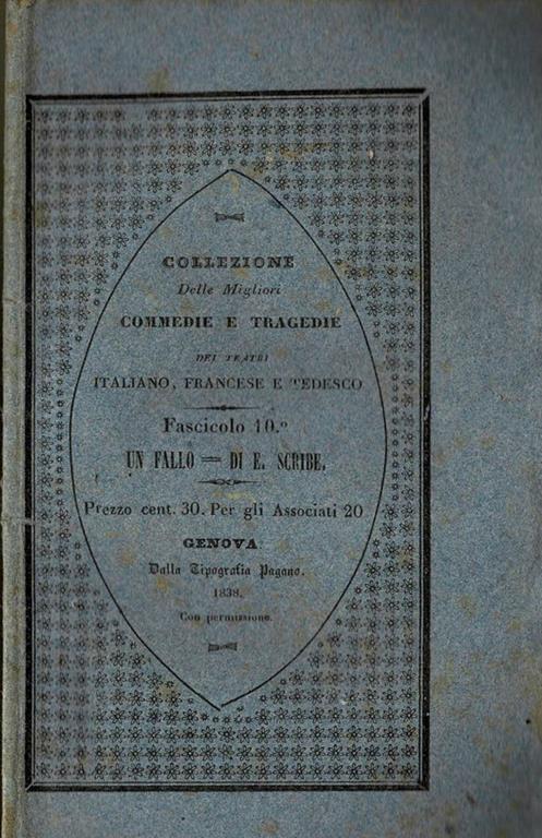 Un fallo - Eugenio Scribe - copertina