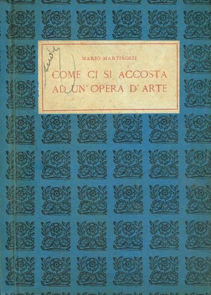 Come ci si accosta ad un'opera d'arte - Mario Martinozzi - copertina