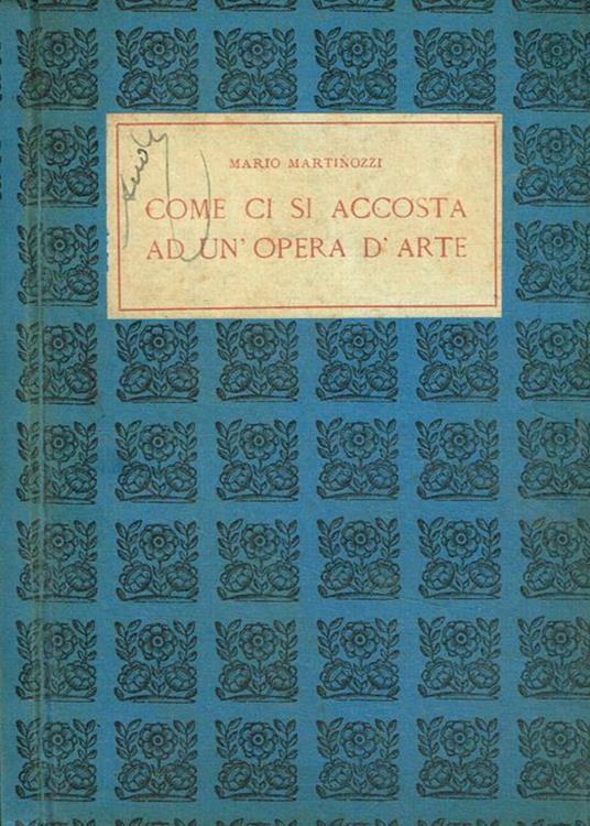 Come ci si accosta ad un'opera d'arte - Mario Martinozzi - copertina