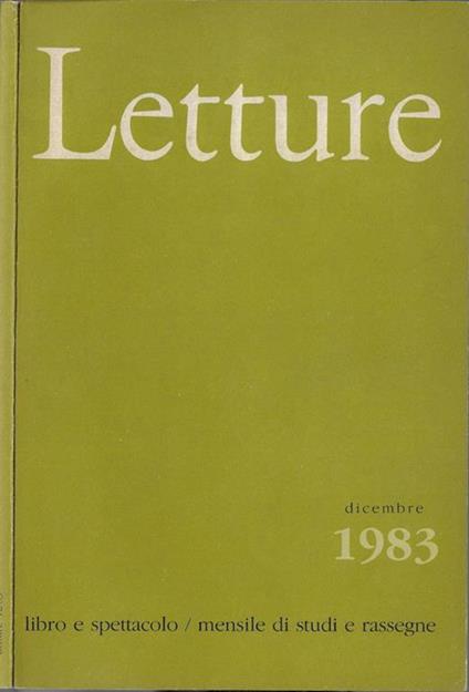 Letture Anno 1983 N° 12 - Alessandro Scurani - copertina