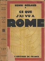 Ce que j'ai vu a Rome