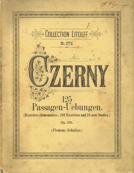 125 passagen-uebungen (101 exercises and 24 new studies) fur pianoforte. Op.261 - Carl Czerny - copertina