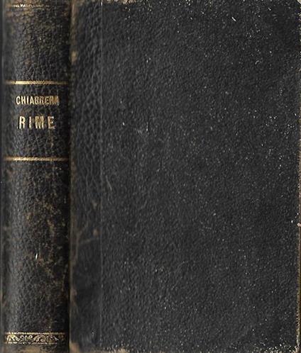 Rime di Gabriello Chiabrera – Volume I - Gabriello Chiabrera - copertina