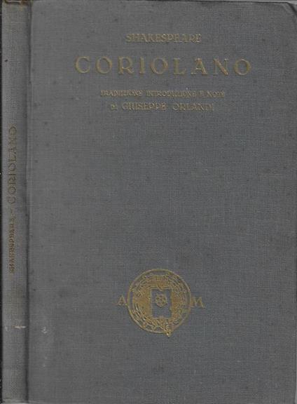 Coriolano - William Shakespeare - copertina