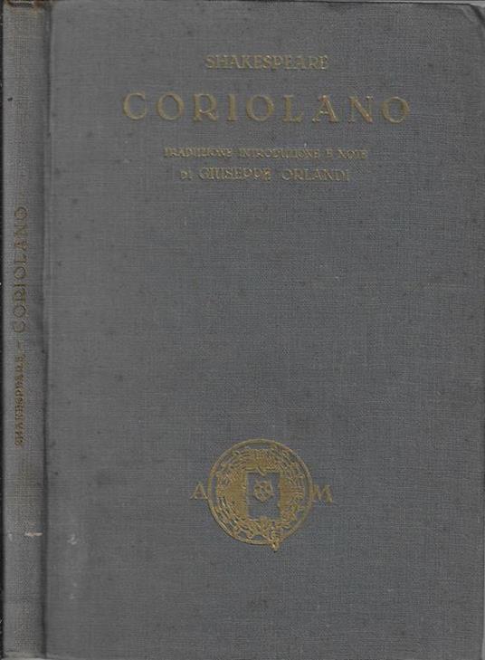 Coriolano - William Shakespeare - copertina