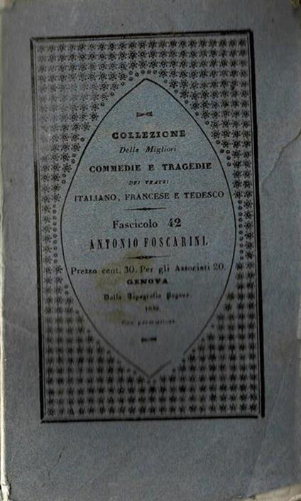 Antonio Foscarini - G. Battista Niccolini - copertina