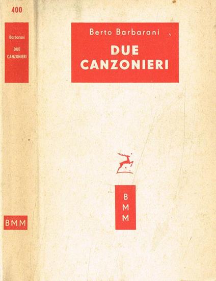 Due canzonieri - Berto Barbarani - copertina