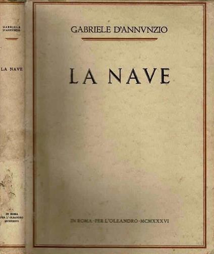 La nave - Gabriele D'Annunzio - copertina