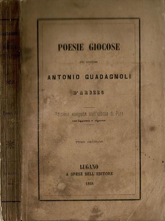 Poesie giocose - Antonio Guadagnoli - copertina