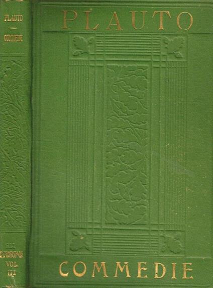 Commedie vol.III - T. Maccio Plauto - copertina