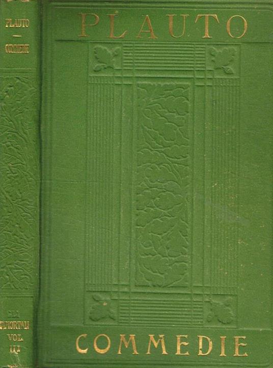 Commedie vol.III - T. Maccio Plauto - copertina
