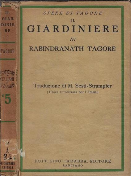 Il giardiniere - Rabindranath Tagore - copertina