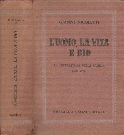 L' uomo, la vita e Dio - Gianni Nicoletti - copertina