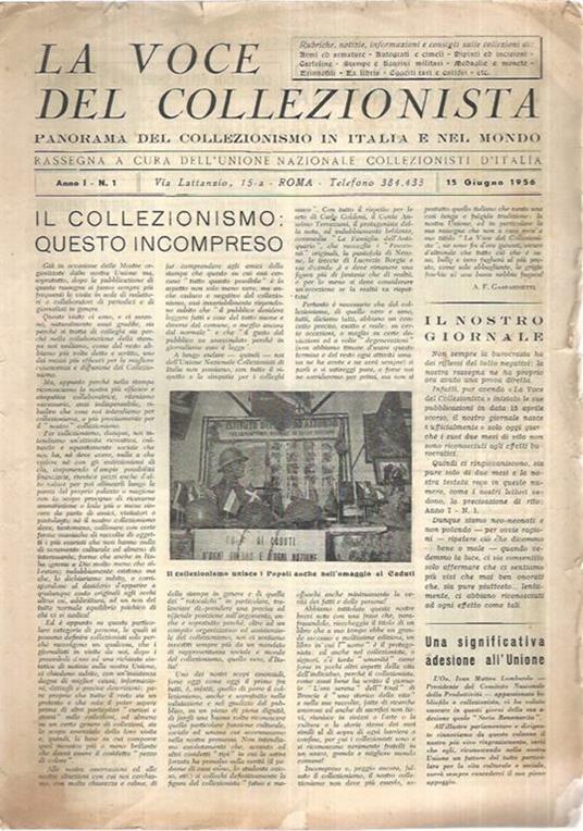 La voce del Collezionista - Anno I Numero 1, 3, 4 - copertina