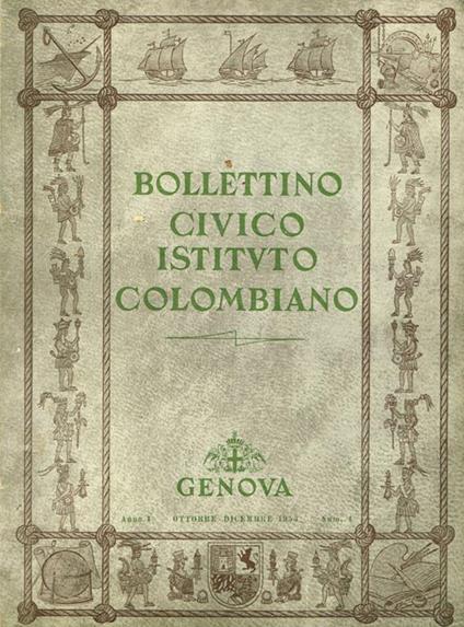 Bollettino civico istituto colombiano anno I n.4 del 1953 - copertina