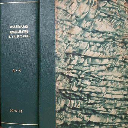 Massimario Amministrativo e Tributario - Renato Alessi - copertina