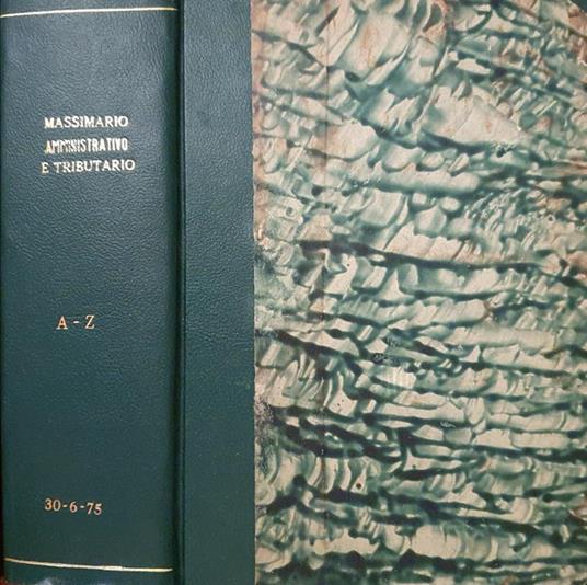 Massimario Amministrativo e Tributario - Renato Alessi - copertina