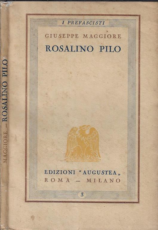 Rosalino Pilo - Giuseppe Maggiore - copertina