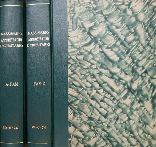 Massimario Amministrativo e Tributario - Renato Alessi - copertina