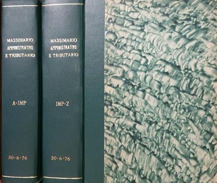 Massimario Amministrativo e Tributario - Renato Alessi - copertina