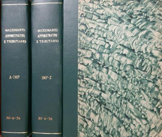 Massimario Amministrativo e Tributario - Renato Alessi - copertina
