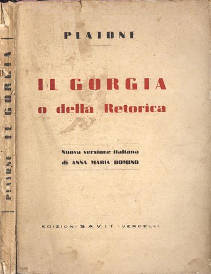 Il Gorgia - Platone - copertina