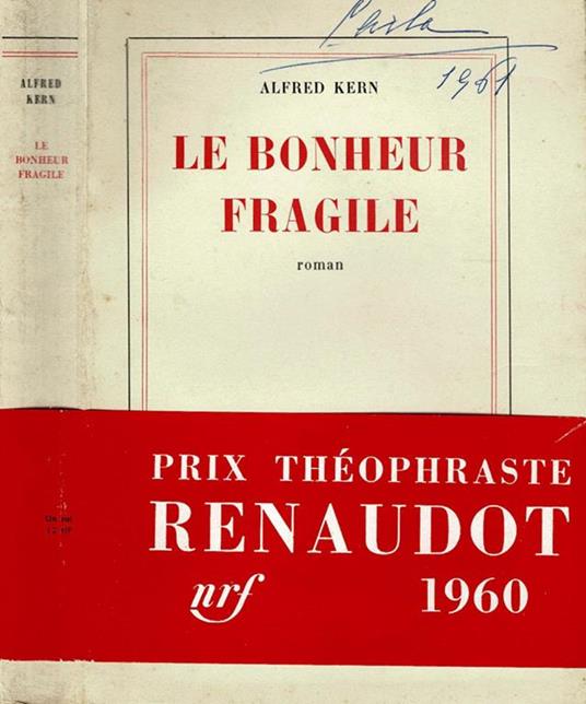 Le bonheur fragile - Alfred Kern - copertina