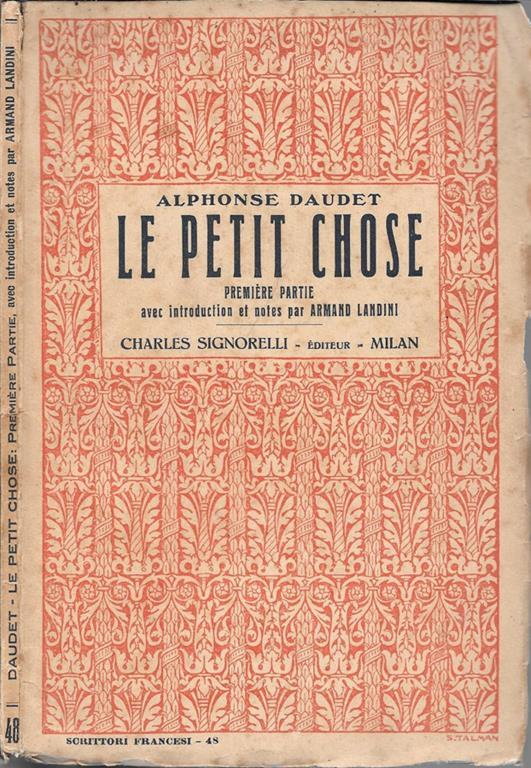 Le petit chose - Alphonse Daudet - copertina