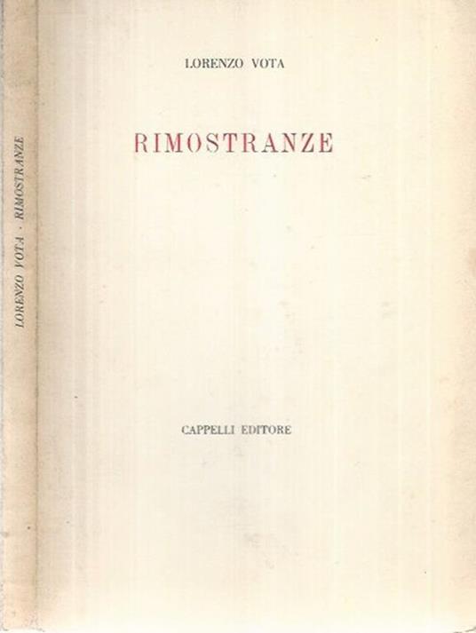 Rimostranze - copertina