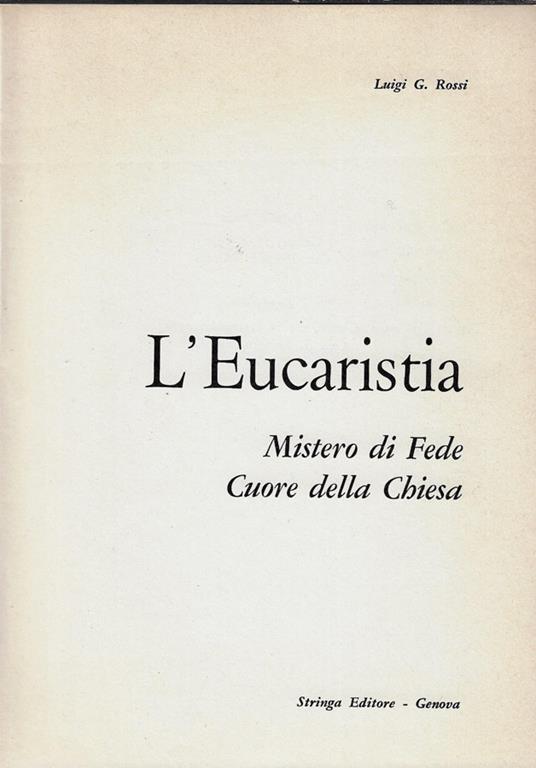 L' eucarestia - Luigi Rossi - copertina