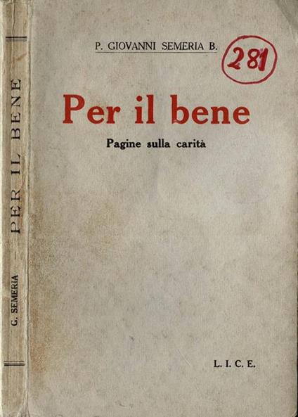 L' unione per il bene - Giovanni Semeria - copertina
