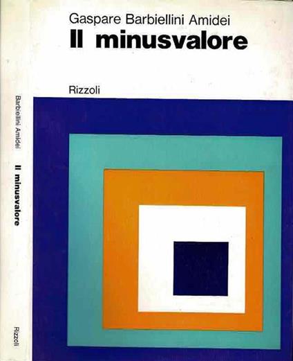 Il minusvalore - Gaspare Barbiellini Amidei - copertina