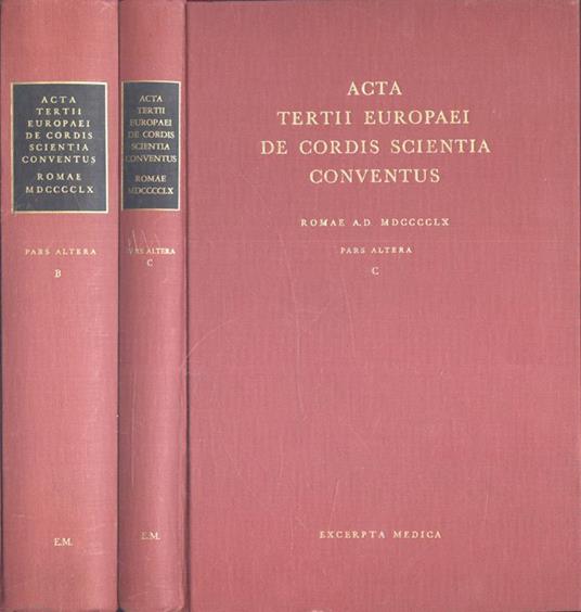Acta tertii europaei de cordis scientia conventus - copertina