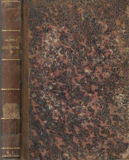 Tavole dei logaritmi - Giovanni Santini - copertina