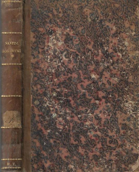 Tavole dei logaritmi - Giovanni Santini - copertina