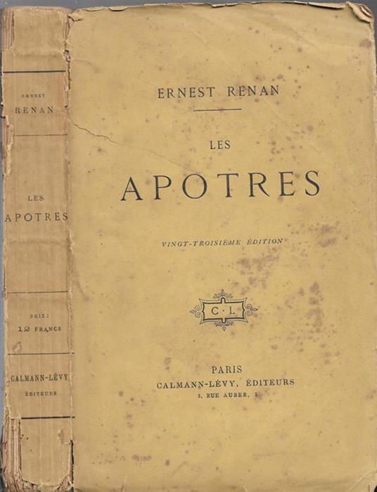 Les Apotres - Ernest Renan - copertina