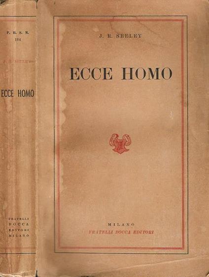 Ecce homo - J. R. Seeley - copertina