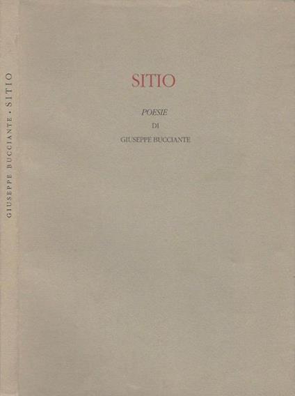 Sitio - Giuseppe Bucciante - copertina