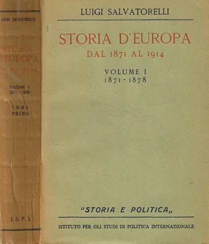 Storia d'Europa dal 1871 al 1914 - Luigi Salvatorelli - copertina