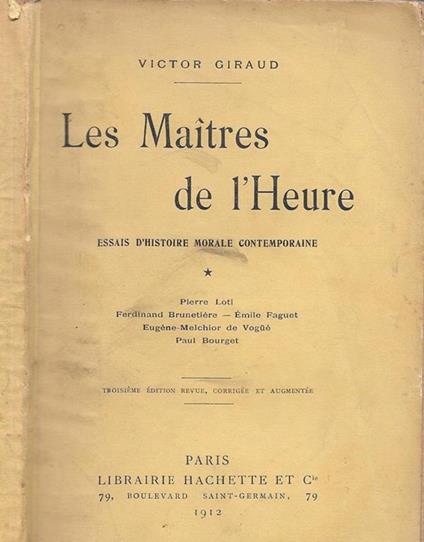 Les maitres de l'heure - Victor Giraud - copertina
