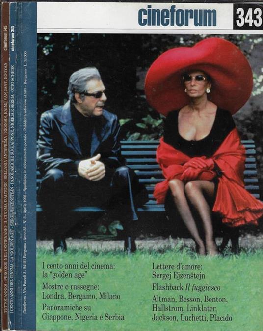 Cineforum Anno 35 N° 343, 345 - copertina