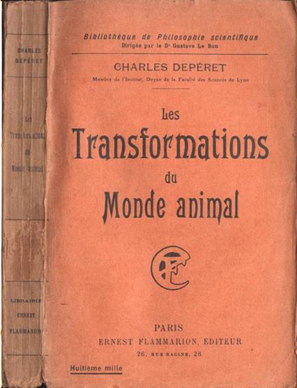 Les transformations du monde animal - copertina