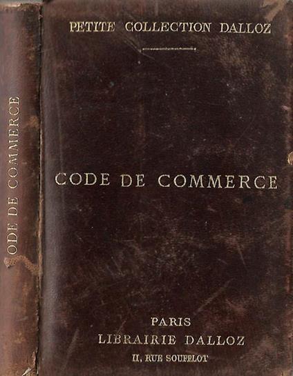 Code de Commerce - copertina