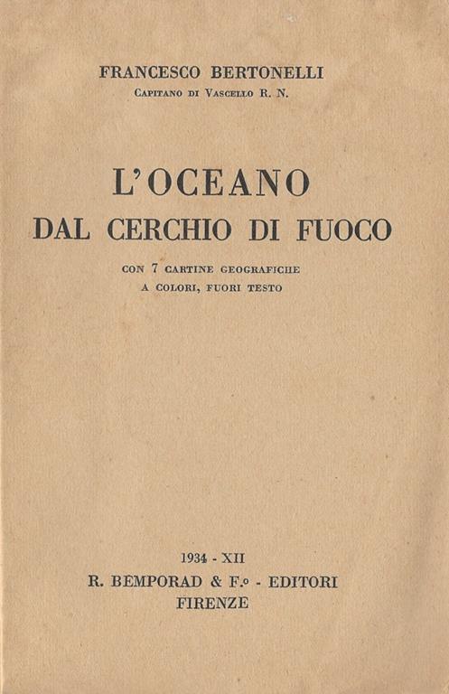L' oceano dal cerchio di fuoco - Francesco Bertoncello - copertina
