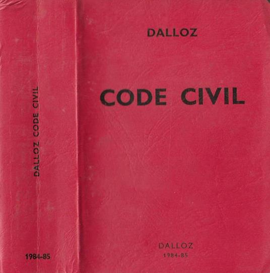 Code Civil – 1984-85 - copertina