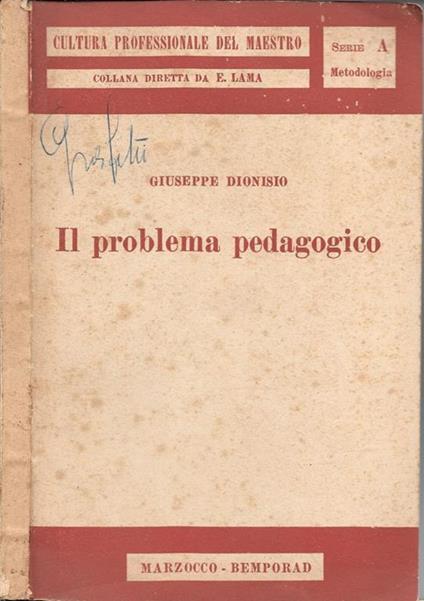 Il probema pedagogico - copertina